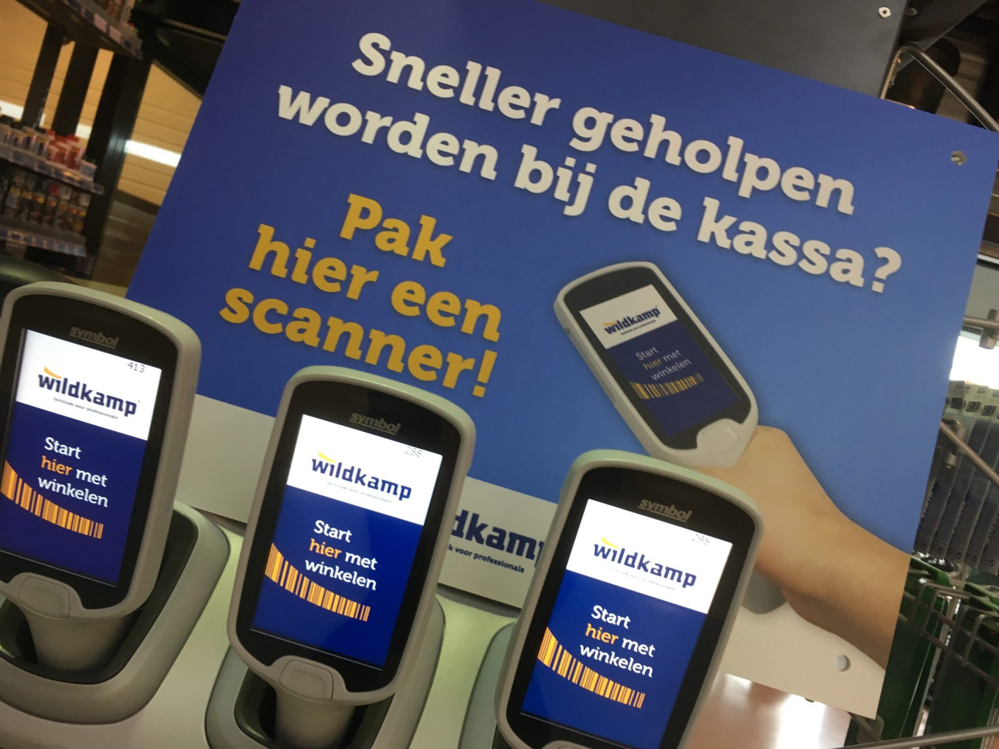 Retail self-scanning solution with self-scanner at wildcamp